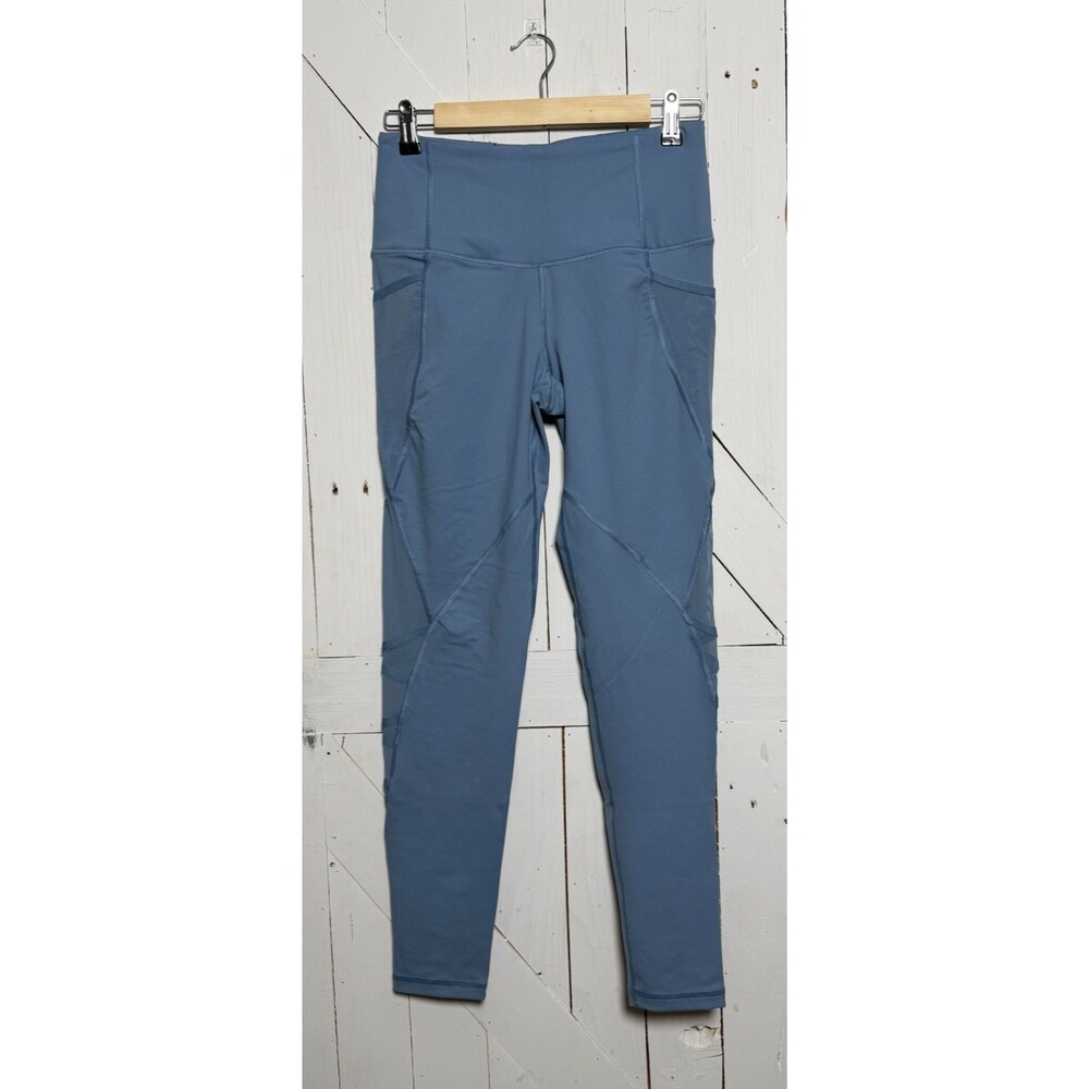 Victoria’s Secret Sport Knockout Tight Leggings Medium Blue Mesh Panel